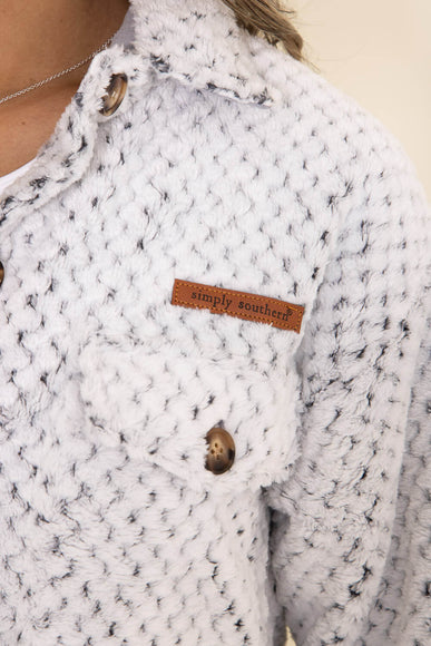 Womens Simply Southern Soft Shacket for Women in White