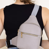Slim Front Pocket Sling Bag for Women in Light Grey | TG10421-LTGREY