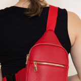 Slim Front Pocket Sling Bag for Women in Red | TG10421-RED
