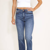 Sneak Peek Mid Rise Split Hem Bootcut Jeans for Women
