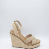 Soda Shoes Basset Rope Wedges for Women in Blonde