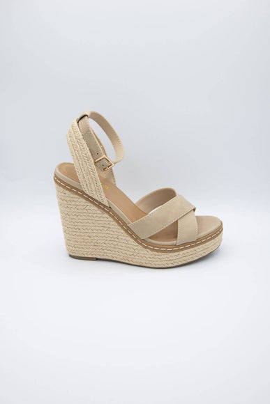 Soda Shoes Basset Rope Wedges for Women in Blonde