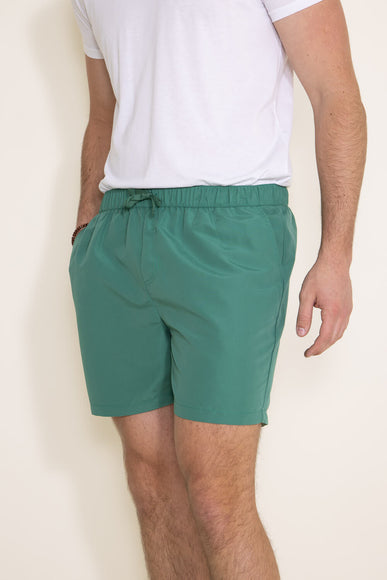 Polyester Volley Shorts for Men in Green