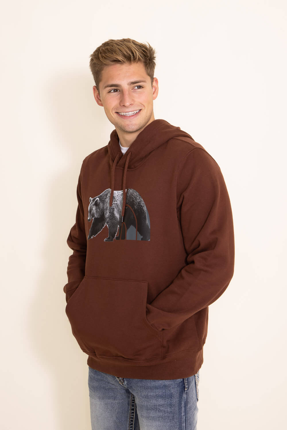 The North Face Bear Hoodie for Men in Brown | NF0A7UNM-6S2 DARK OAK – Glik's