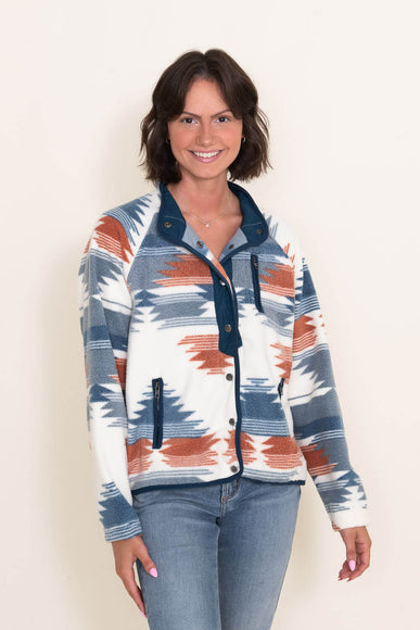 Thread & Supply Braxton Shacket for Women in Aztec Blue