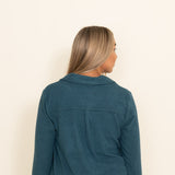 Thread & Supply Lewis Button Up Shirt for Women in Blue/Green