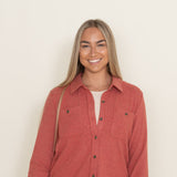 Thread & Supply Lewis Button Up Top for Women in Red