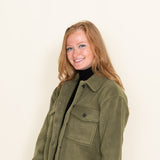 Thread and Supply Auria Trucker Jacket for Women in Green