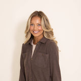 Thread & Supply Lewis Button Up Shirt for Women in Brown