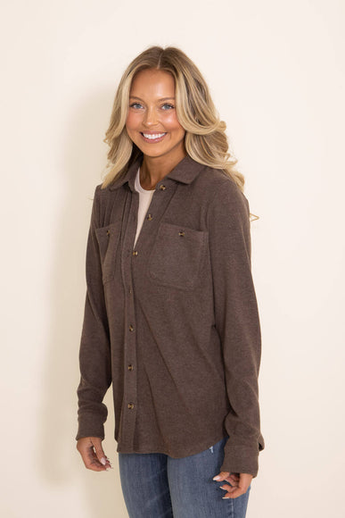 Thread & Supply Lewis Button Up Shirt for Women in Brown