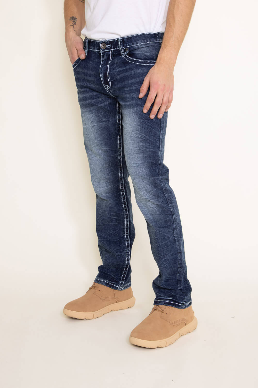 True Luck Zachary Bootcut Stretch Jeans for Men