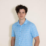 WearFirst Wanderer Japonica Button Down Shirt for Men in Blue