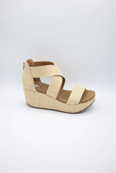 Yellow Box Bronwen Canvas Wedges for Women in Brown