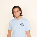 Brew City Apparel Busch Light Bass Fishing T-Shirt for Men in Baby Blue