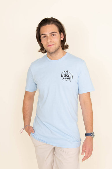 Brew City Apparel Busch Light Bass Fishing T-Shirt for Men in Baby Blue