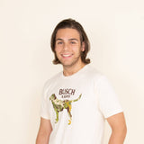 Brew City Apparel Busch Light Camo Dog T-Shirt for Men in Natural White