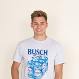 Brew City Apparel Busch Latte Six Pack T-Shirt for Men in Ash Grey