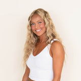 NikiBiki Ribbed Brami for Women in White