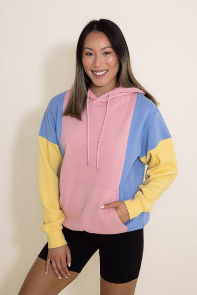 1897 Active Color Block Hoodie for Women in Pink