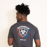 Ariat Woodgrain Shield T-Shirt for Men in Grey