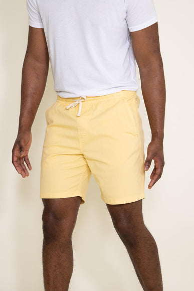 Poplin Volley Shorts for Men in Pale Yellow