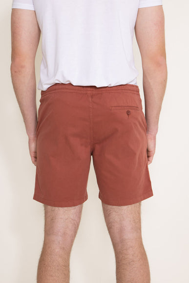 Poplin Volley Shorts for Men in Maple Red