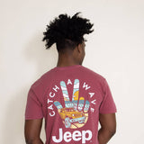 Jeep Catch a Wave T-Shirt in Red