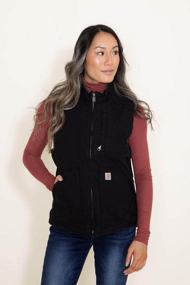 Carhartt Duck Sherpa Lined Vest for Women in Black