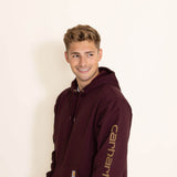 Carhartt Logo Sleeve Hoodie for Men in Port Maroon