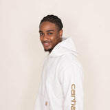 Carhartt Logo Sleeve Hoodie for Men in White