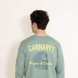 Carhartt Relaxed Fit Long-Sleeve Graphic T-Shirt for Men in Green