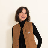 Carhartt Relaxed Fit Canvas Insulated Vest for Women in Brown