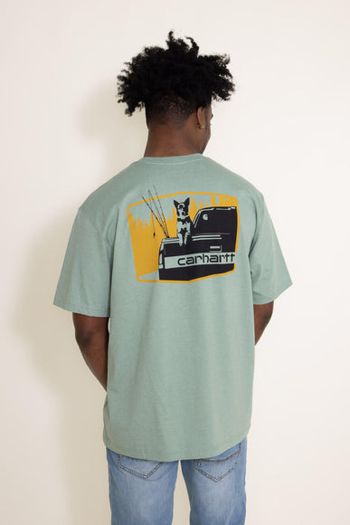 Carhartt Relaxed Heavyweight Dog Graphic T-Shirt for Men in Green