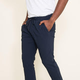 Copper & Oak Elastic File Tech Jogger Pants for Men in Blue
