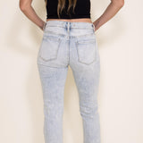 Eunina Frankie Mid Rise Distressed Girlfriend Jeans for Women