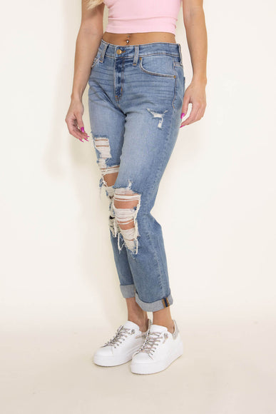 Eunina Frankie Mid Rise Girlfriend Jeans for Women | E87019AD