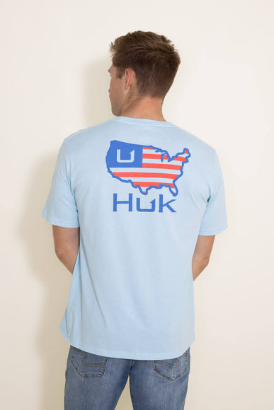 Huk Fishing American Huk T-Shirt for Men in Blue