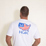Huk Fishing American Huk T-Shirt for Men in White