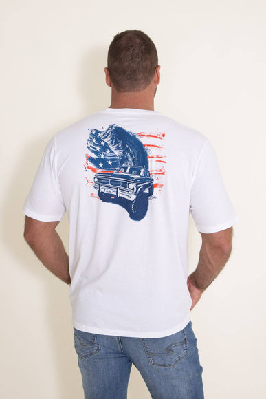 Huk Fishing KC Truck Bucket Tee for Men in White 