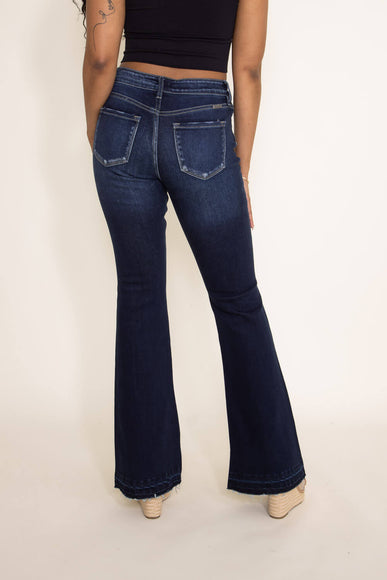 KanCan Mid-Rise Button Flare Jeans for Women