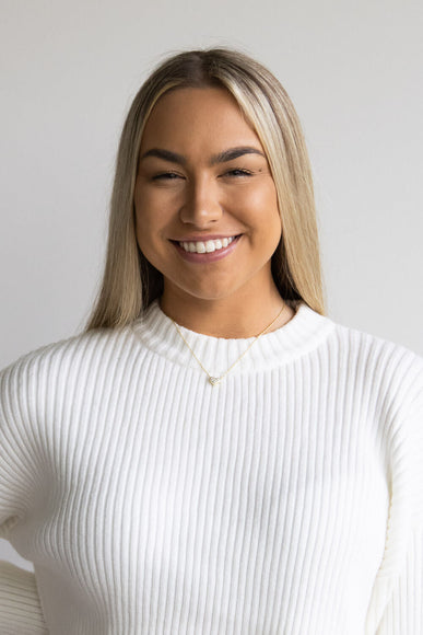 Kendra Scott Ari Gold Pavé White Crystal Heart Necklace