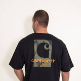 Carhartt Loose Heavyweight Camo Logo T-Shirt for Men in Black