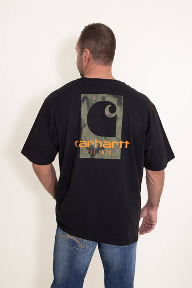 Carhartt Loose Heavyweight Camo Logo T-Shirt for Men in Black