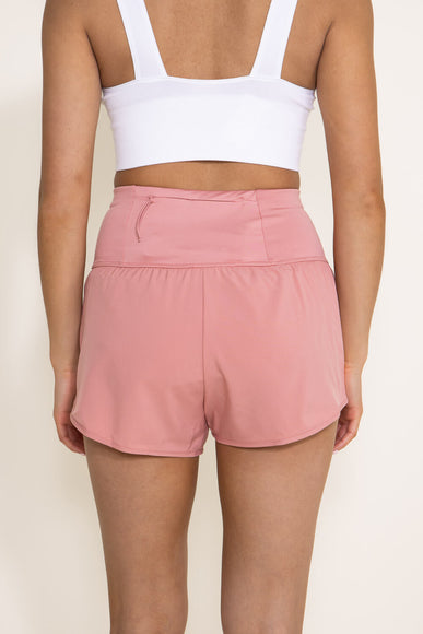 Love Tree Lined Active Shorts for Women in Pink