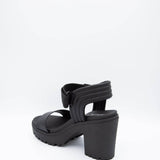 MIA Shoes Ivelisse Lug Platform Heels for Women in Black | MH1648-BLACK