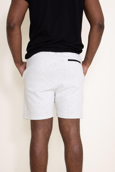 1897 Active Diamond Weave Shorts for Men in Oatmeal White