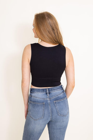 NikiBiki Plunge V-Neck Brami for Women in Black
