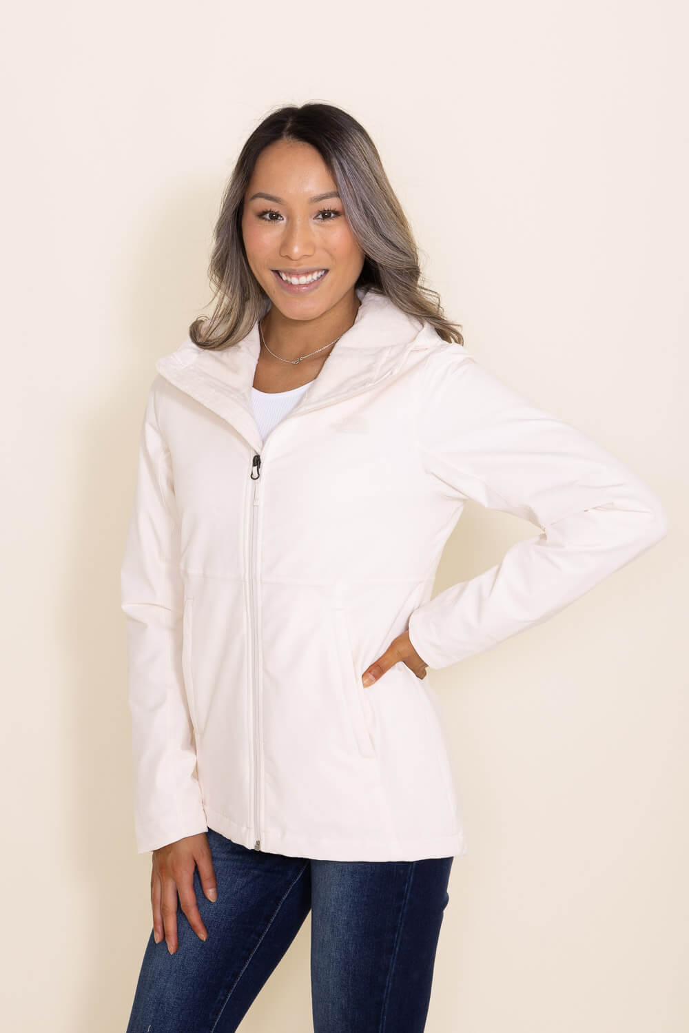 The North Face Shelbe Raschel Hoodie Jacket for Women in White