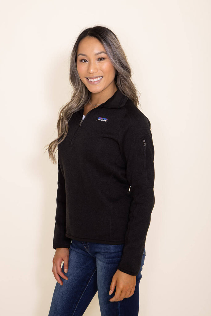 Patagonia Women s Better Sweater Quarter Zip in Black 25618