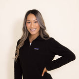 Patagonia Women's Micro D ¼ Zip Fleece in Black